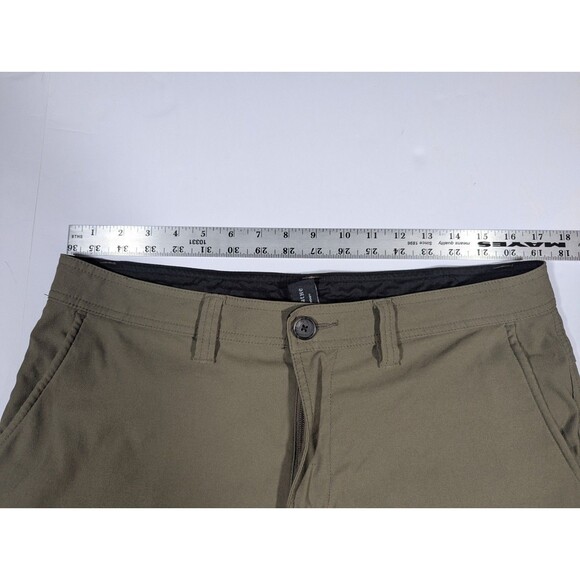 Prana Brion Casual Outdoor Hiking Shorts 34x9 Olive Green Mens - Picture 8 of 9